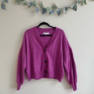 LOFT Purple Women's Cardigan Sweater